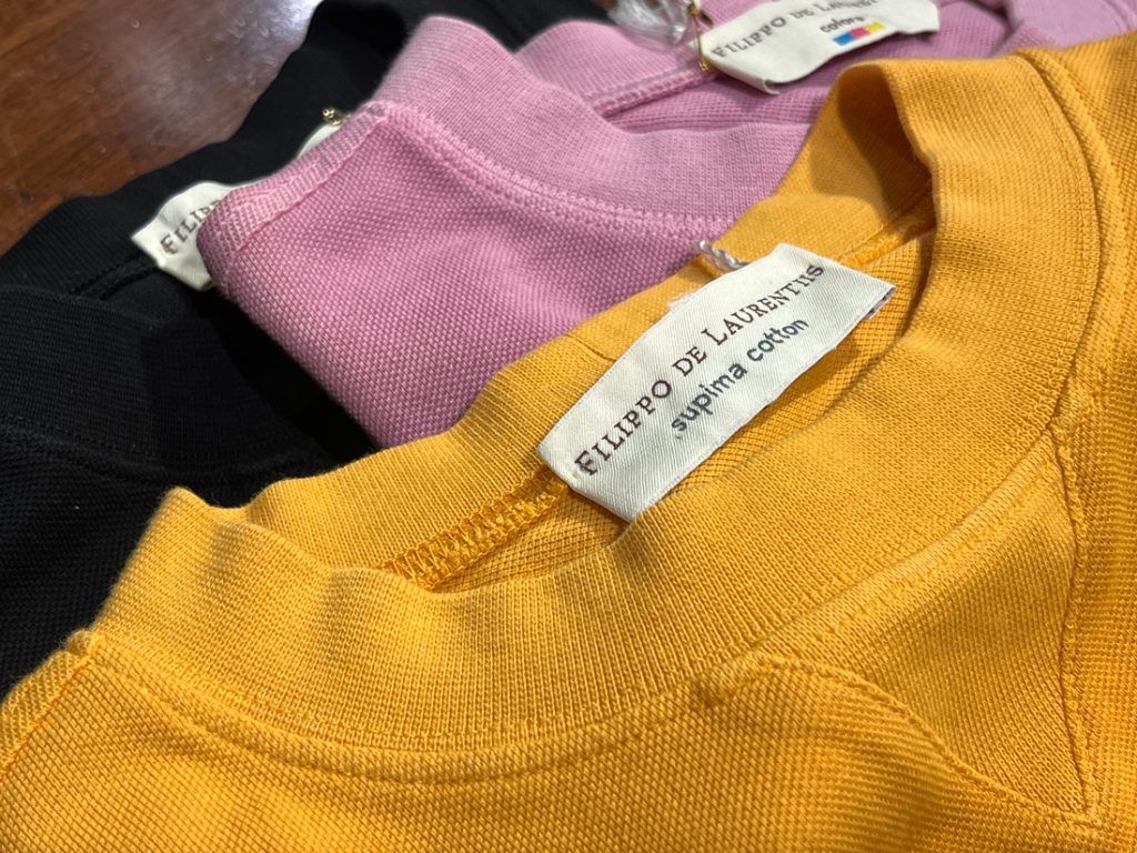 FILIPPO DE LAURENTIISが手掛けた、スーピマコットンを使用したニットT