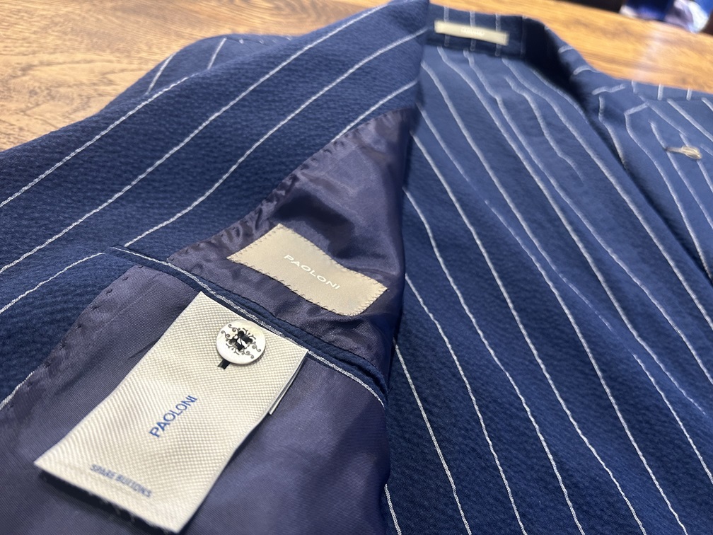 PAOLONI ジャケット 内側タグ ディテール 高級感 イタリアンジャケット ビジネスカジュアル