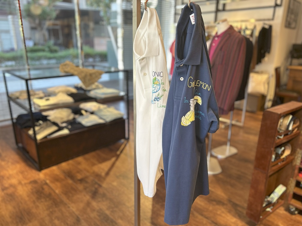Saint Barthのジンカクテル刺繍ポロシャツ2色(店内ハンギング)