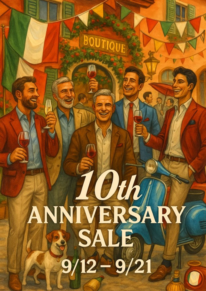 UTSUBO STOCK 神戸旧居留地店 10周年記念イベントビジュアル 紳士が集うイタリアブランドセレクトショップ