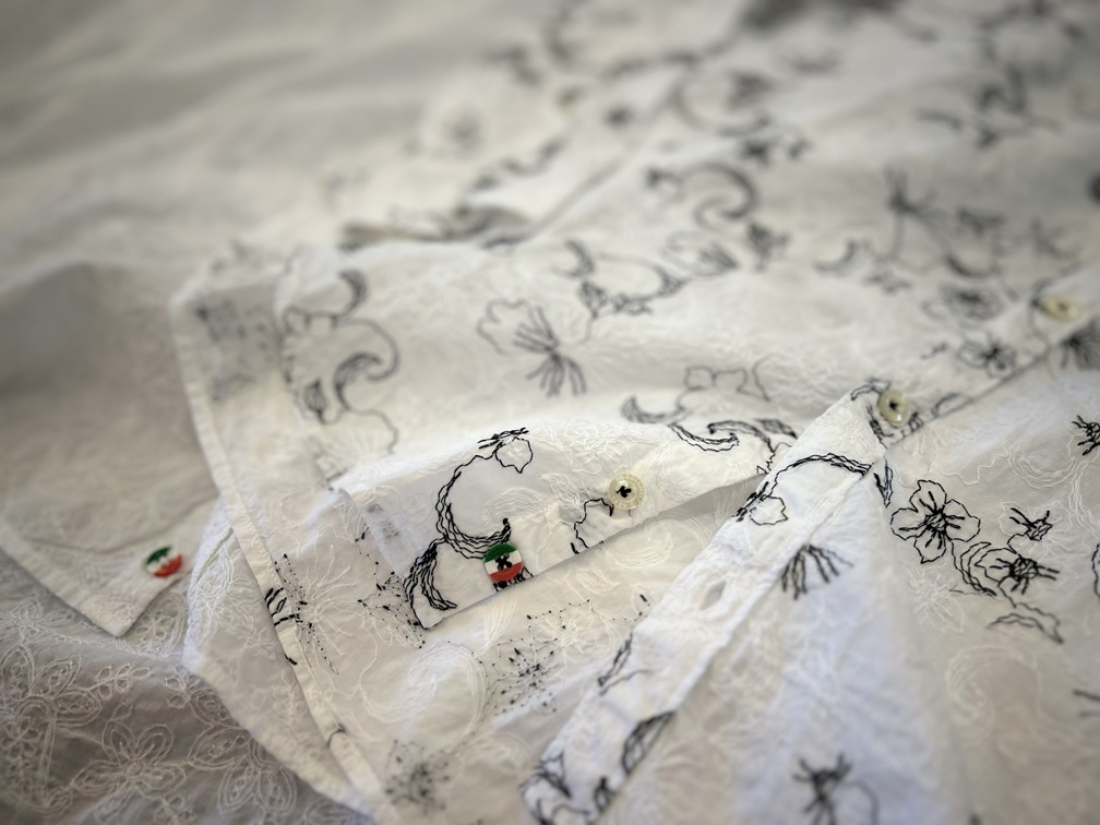 POGGIANTI 1958 刺繍ディテールとロゴ入りボタン