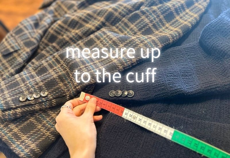 袖口までを実測