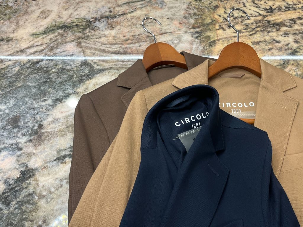 チルコロ1901 ジャケット ベージュ ネイビー ブラウン セット ジャージージャケット メンズ イタリアブランド