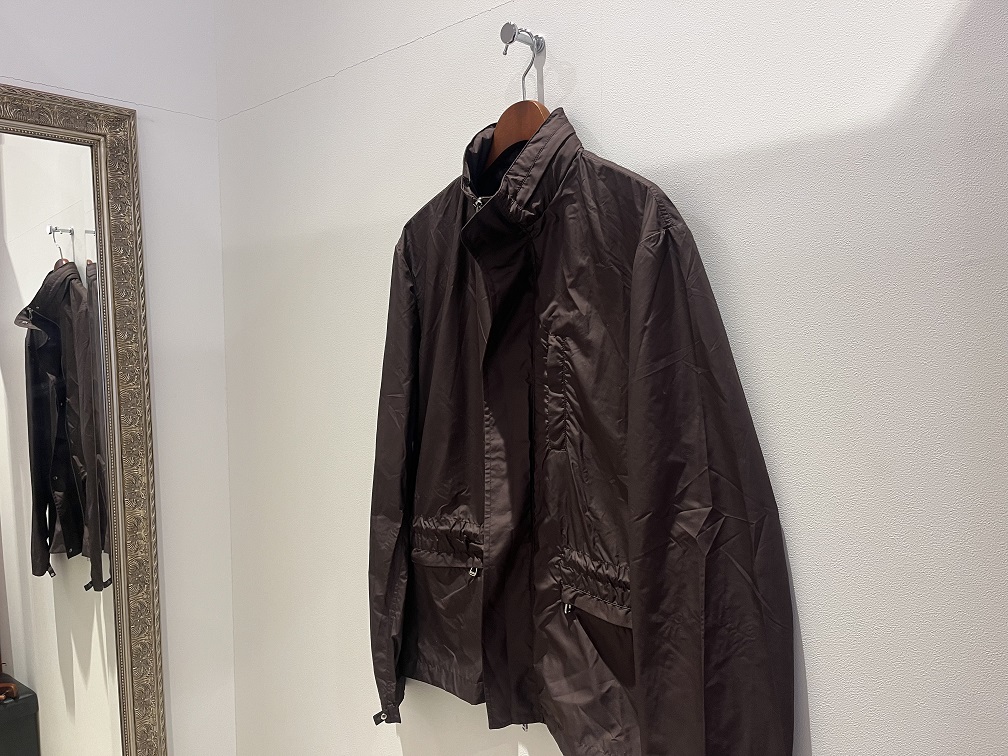 ラマノアーチザン ブラウン ライナーブルゾン ナイロンアウター メンズ