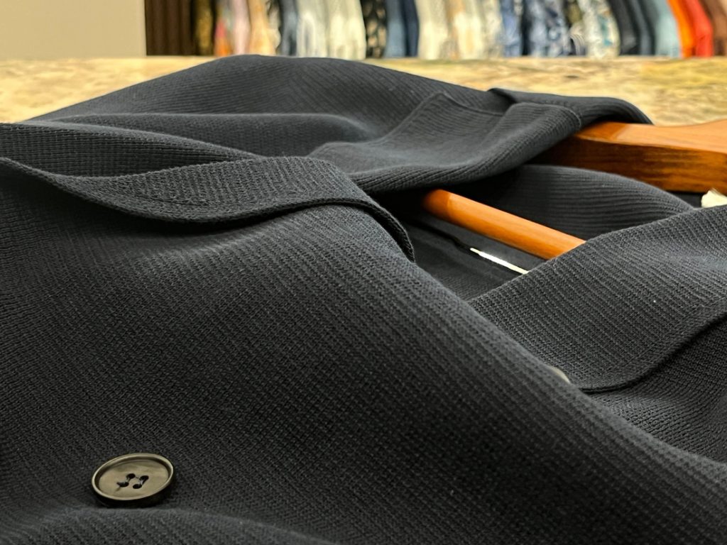 FILIPPO DE LAURENTIIS コットン100% ニットジャケット 生地アップ