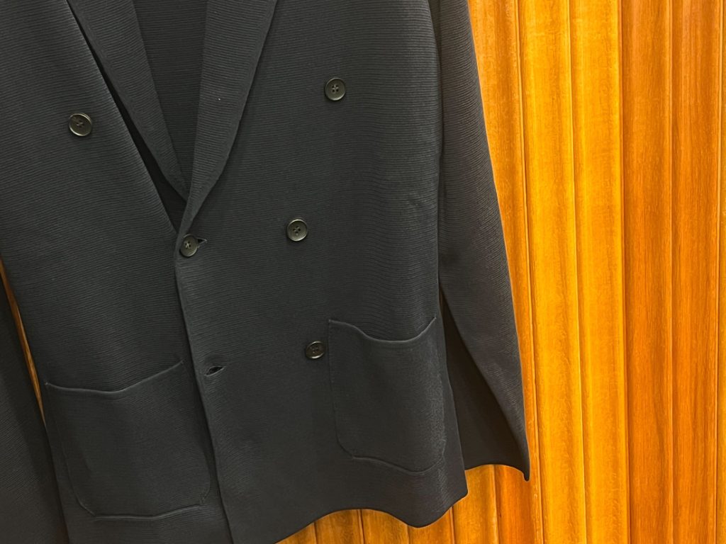 FILIPPO DE LAURENTIIS ダブルニットジャケット ポケットディテール